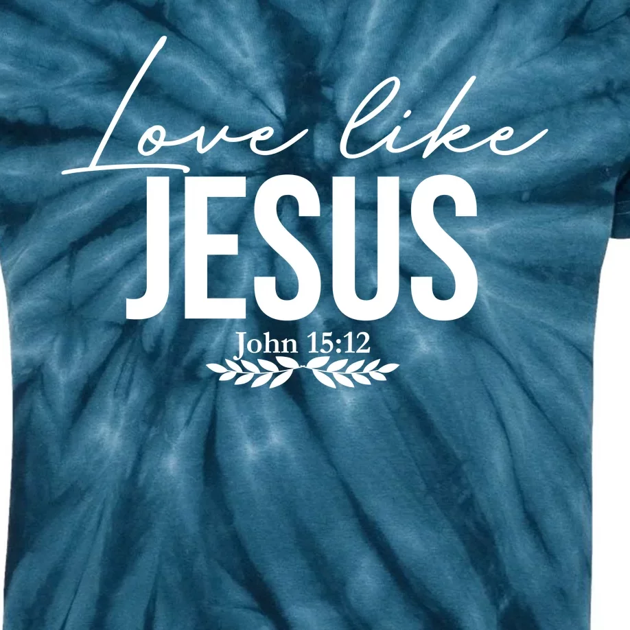 Love Like Jesus Dear Person Behind Me Christian Front & Back Kids Tie-Dye T-Shirt