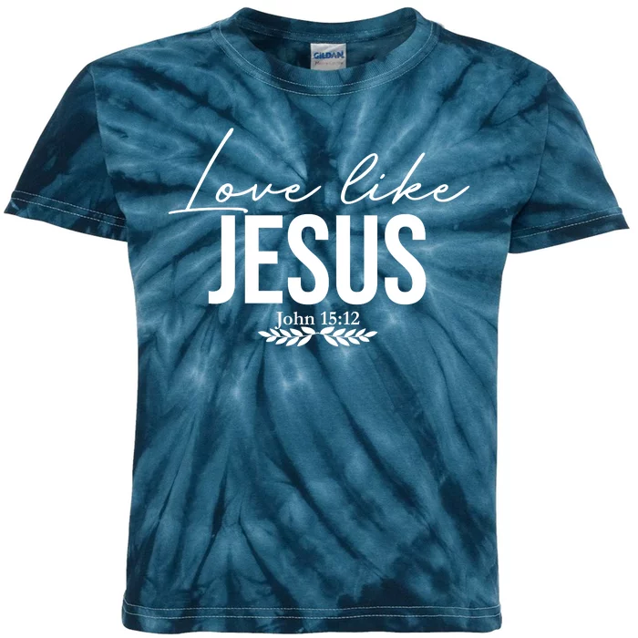 Love Like Jesus Dear Person Behind Me Christian Front & Back Kids Tie-Dye T-Shirt