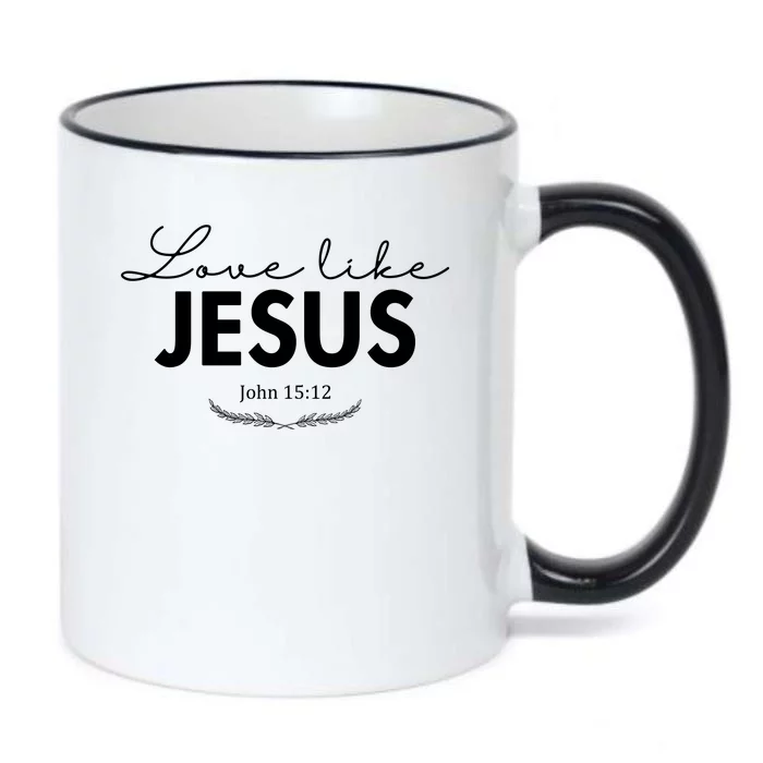 Love Like Jesus John 15:12 Christianity Black Color Changing Mug