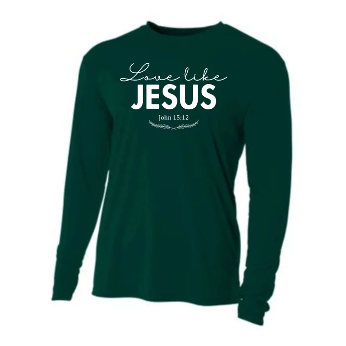 Love Like Jesus John 15:12 Christianity Cooling Performance Long Sleeve Crew