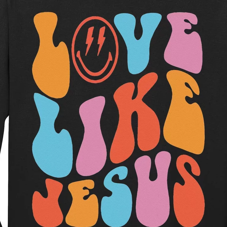 Love Like Jesus Smile Face Aesthetic Trendy Clothing Tall Long Sleeve T-Shirt