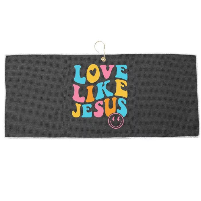 Love Like Jesus Large Microfiber Waffle Golf Towel