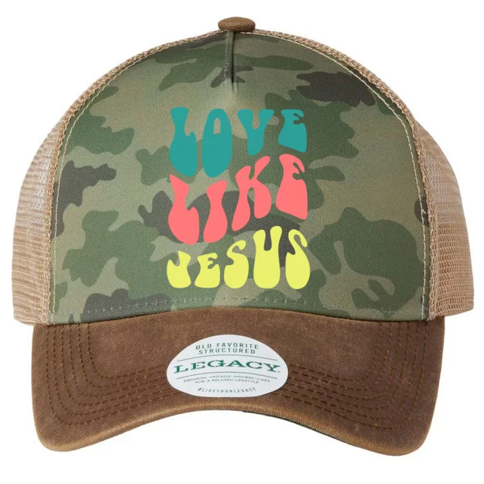 Love Like Jesus Religious God Christian Legacy Tie Dye Trucker Hat