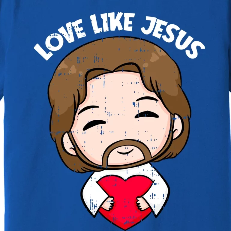 Love Like Jesus Valentines Day Christ Heart Christian Cute Gift Premium T-Shirt