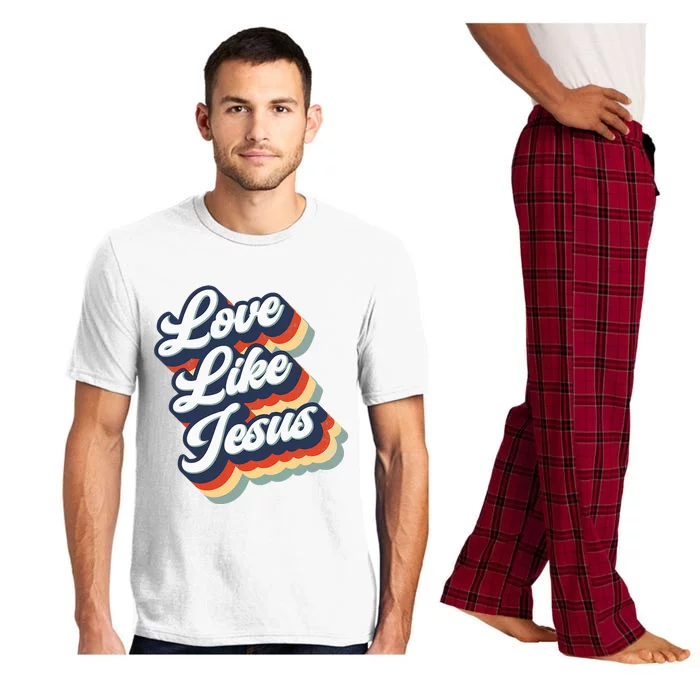 Love Like Jesus Retro Vintage Pajama Set