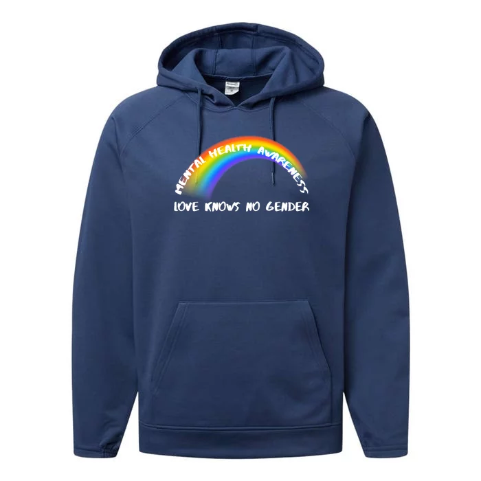 Lgbtq Love Knows No Gender Funny Gift Performance Fleece Hoodie