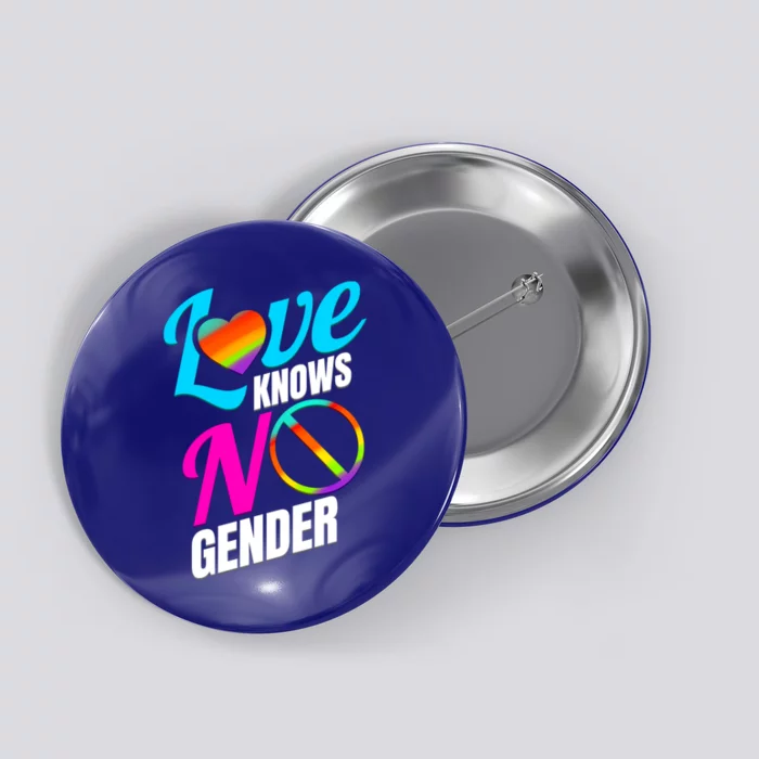 Lgbtq Love Knows No Gender Pride Month Gift Button