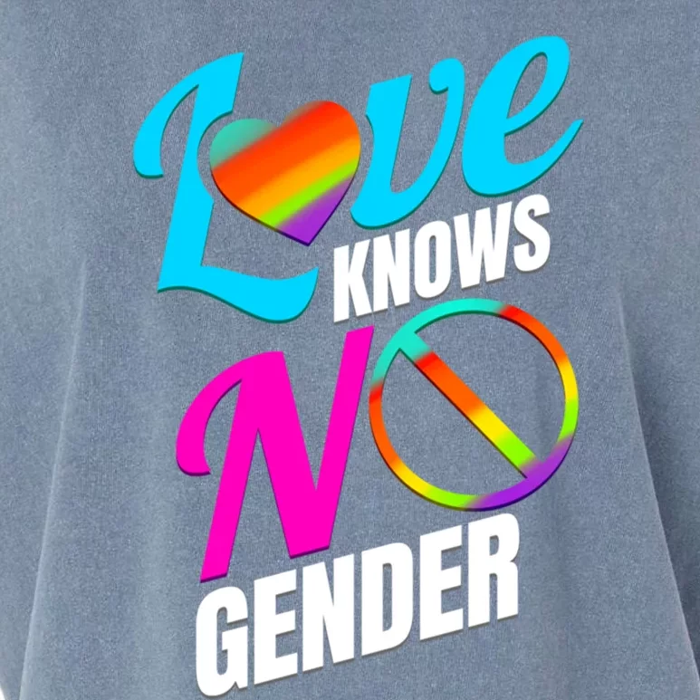 Lgbtq Love Knows No Gender Pride Month Gift Garment-Dyed Women's Muscle Tee