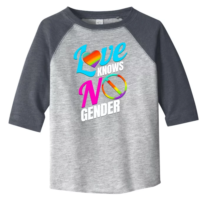 Lgbtq Love Knows No Gender Pride Month Gift Toddler Fine Jersey T-Shirt