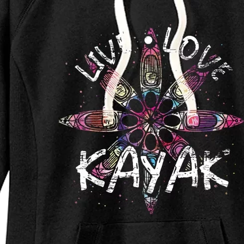 Live Love Kayak Canoe Paddling Kayaker Sport Kayaking Women's Fleece Hoodie