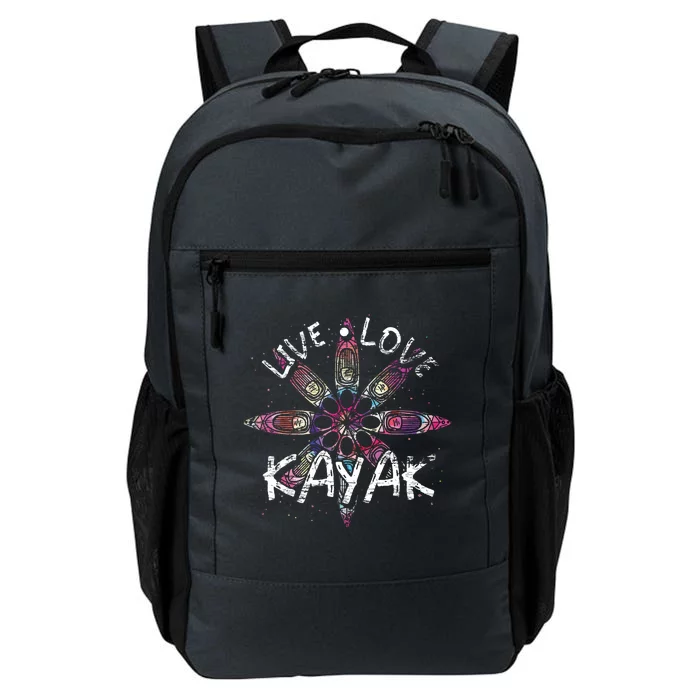 Live Love Kayak Canoe Paddling Kayaker Sport Kayaking Daily Commute Backpack