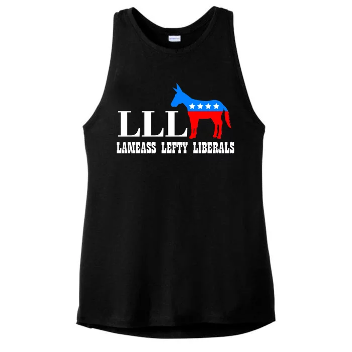 LLL - Lameass Lefty Liberals Anti Liberal Ladies Tri-Blend Wicking Tank