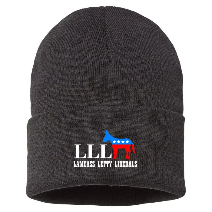 LLL - Lameass Lefty Liberals Anti Liberal Sustainable Knit Beanie