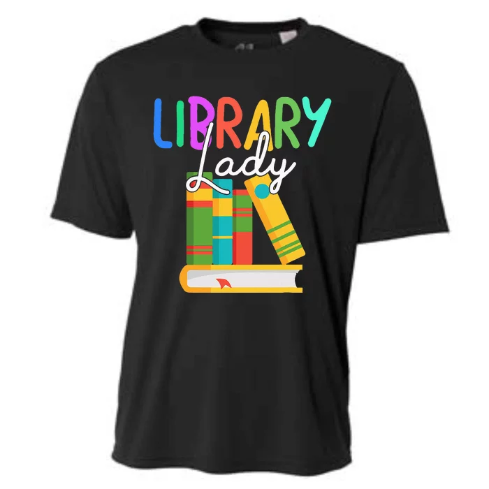 Librarian Library Lady Reading Bookworm Books Lover Cooling Performance Crew T-Shirt