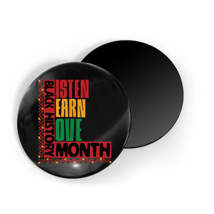 Listen Learn Love African American Teach Black History Month Magnet