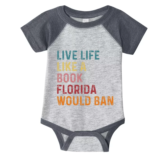 Live Life Like A Book Florida Would Ban Feminist Infant Baby Jersey Bodysuit