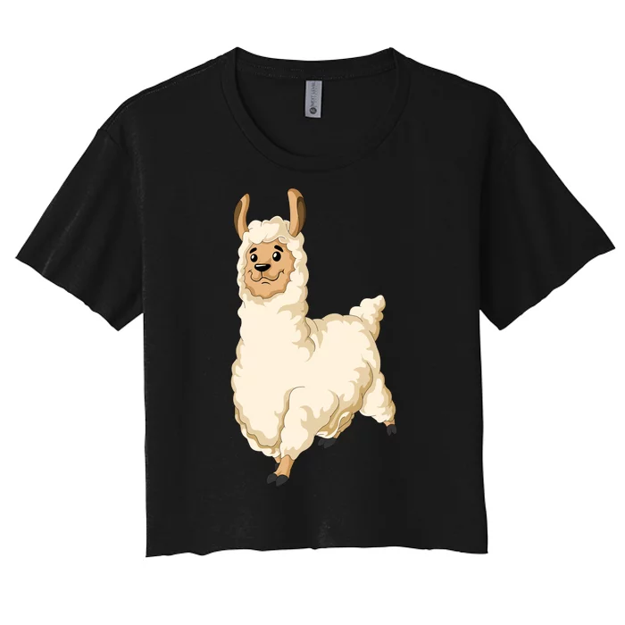 Llama Women's Crop Top Tee