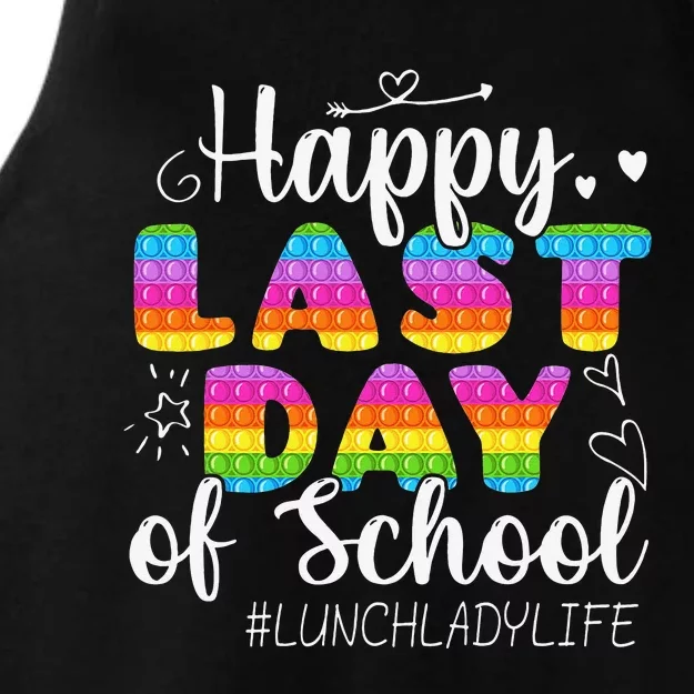 Lunch Lady Life Happy Last Day Of School Cute Lunch Lady Ladies Tri-Blend Wicking Tank