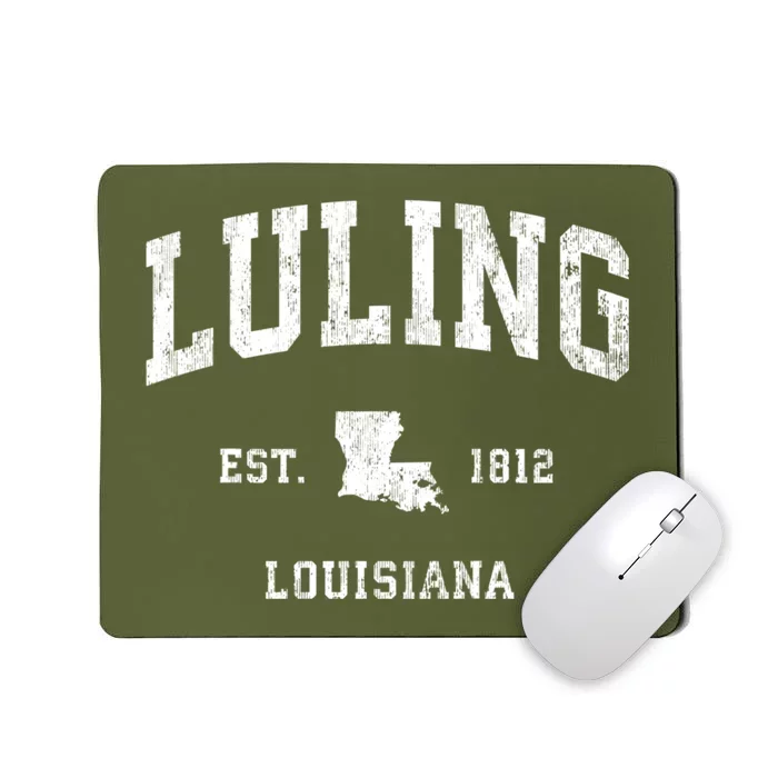 Luling Louisiana La Vintage Athletic Sports Mousepad