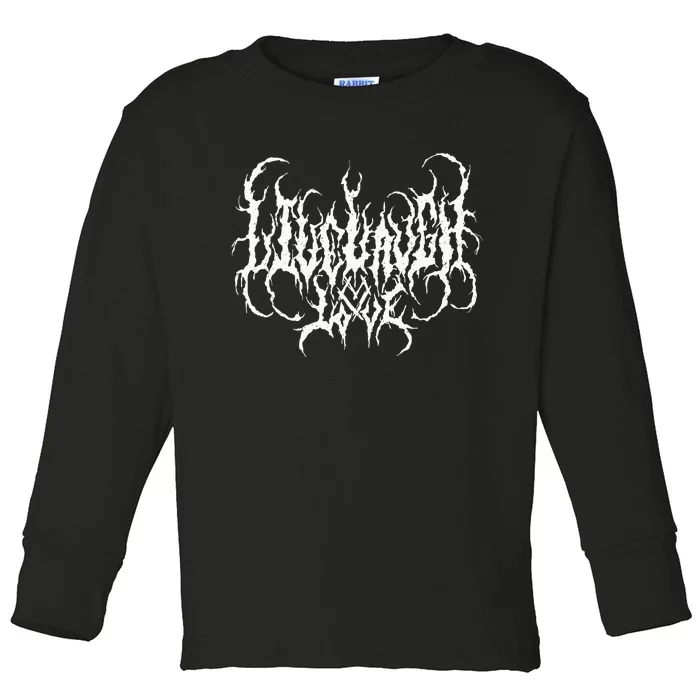 Live Life Laugh Love Death Metal Style Toddler Long Sleeve Shirt