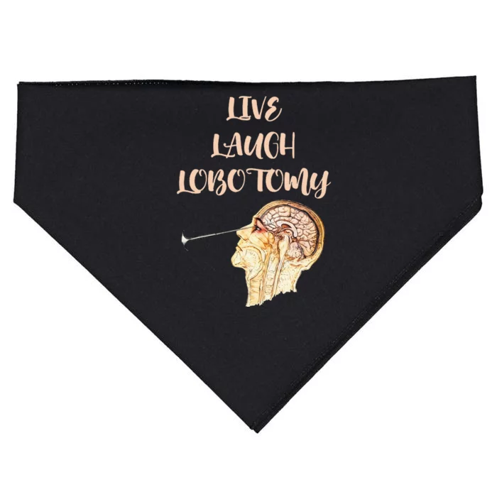 Live Laugh Lobotomy USA-Made Doggie Bandana