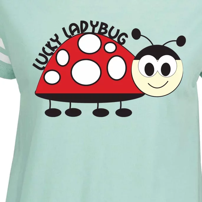 Lucky Ladybug Enza Ladies Jersey Football T-Shirt