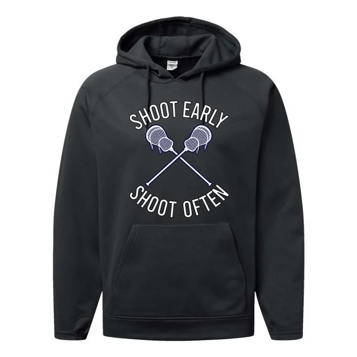 Lax Lacrosse Long Sleeve Performance Fleece Hoodie