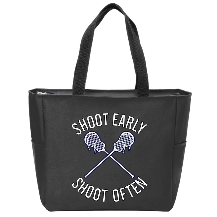 Lax Lacrosse Long Sleeve Zip Tote Bag