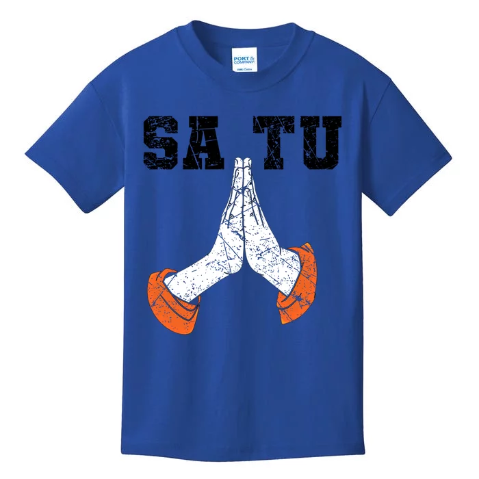 Laos Lao Laotian Flag Proud Sa Tu Hands Blessed Pray Prayer Gift Kids T-Shirt