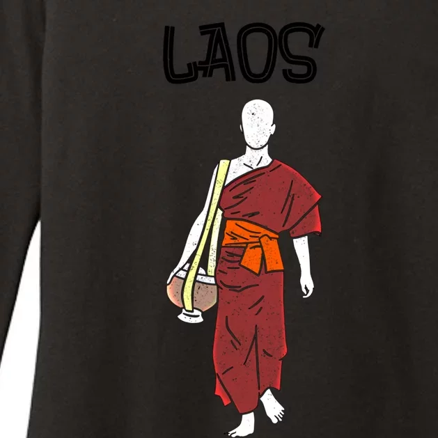 Laos Lao Laotian Proud Pray Prayer Monk Buddhist Buddha Cool Gift Womens CVC Long Sleeve Shirt