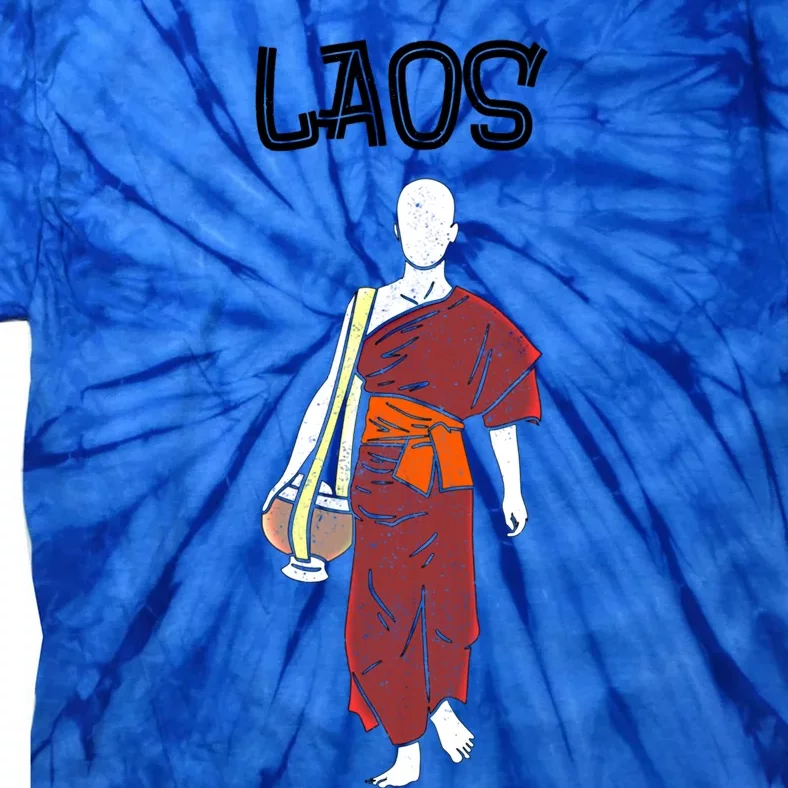 Laos Lao Laotian Proud Pray Prayer Monk Buddhist Buddha Cool Gift Tie-Dye T-Shirt