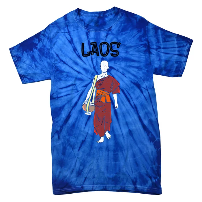 Laos Lao Laotian Proud Pray Prayer Monk Buddhist Buddha Cool Gift Tie-Dye T-Shirt