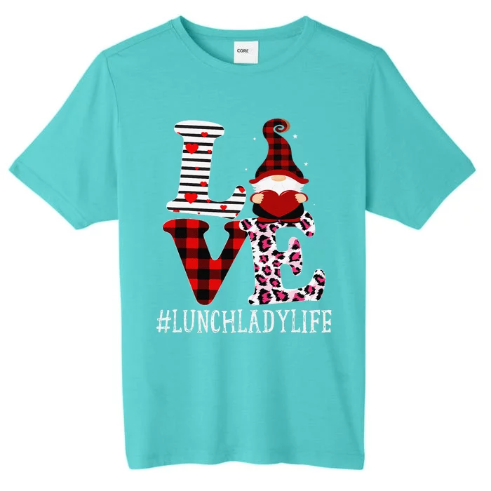 Lunch Lady Love Women Leopard Appreciation Valentine ChromaSoft Performance T-Shirt