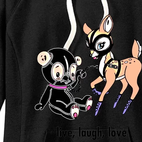 Live Laugh Love Beer Deer Gift Women's Fleece Hoodie