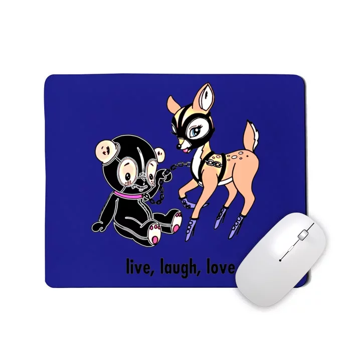 Live Laugh Love Beer Deer Gift Mousepad