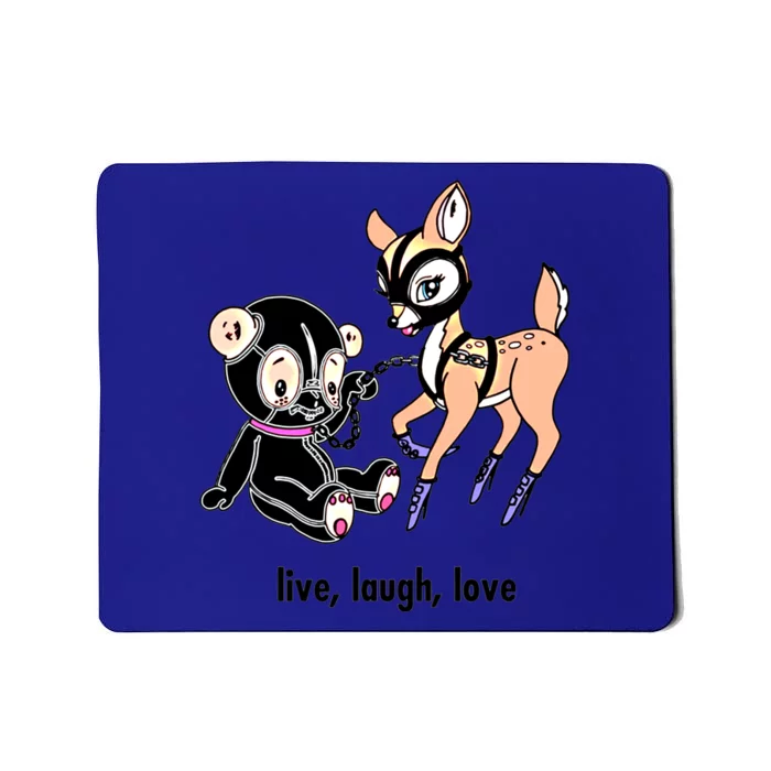 Live Laugh Love Beer Deer Gift Mousepad