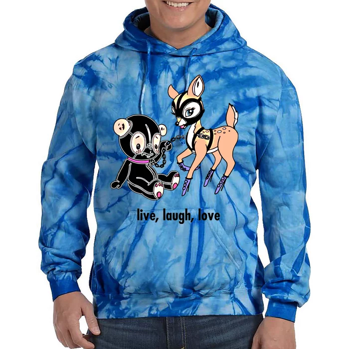 Live Laugh Love Beer Deer Gift Tie Dye Hoodie