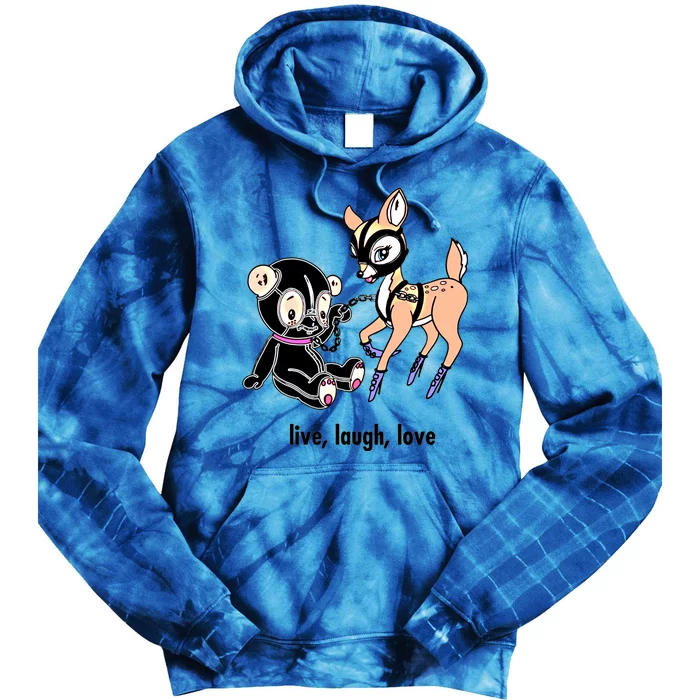 Live Laugh Love Beer Deer Gift Tie Dye Hoodie