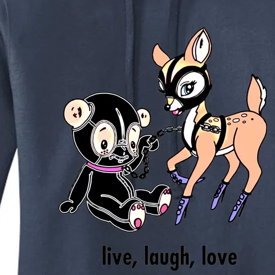 Live Laugh Love Beer Deer Gift Women's Pullover Hoodie