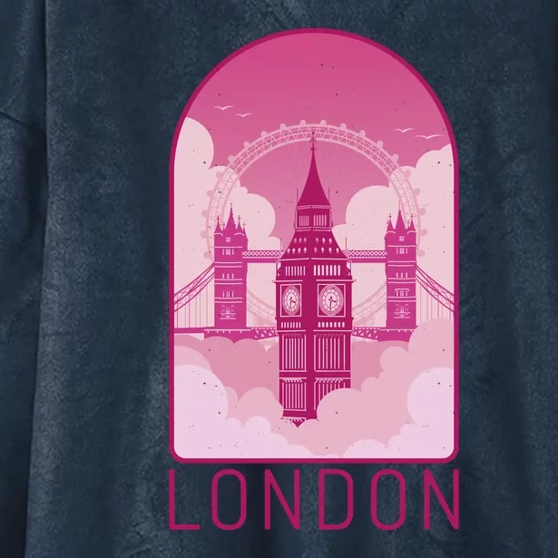 London Landmark Hooded Wearable Blanket