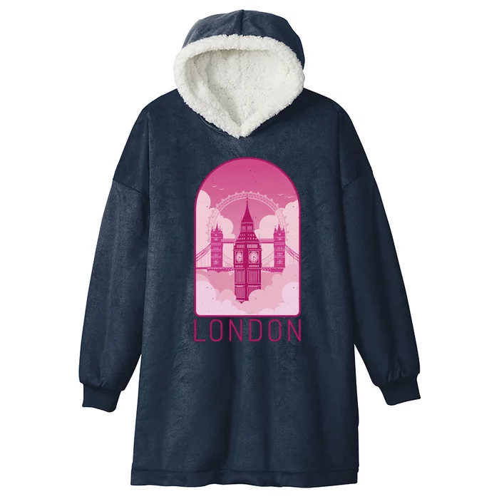 London Landmark Hooded Wearable Blanket