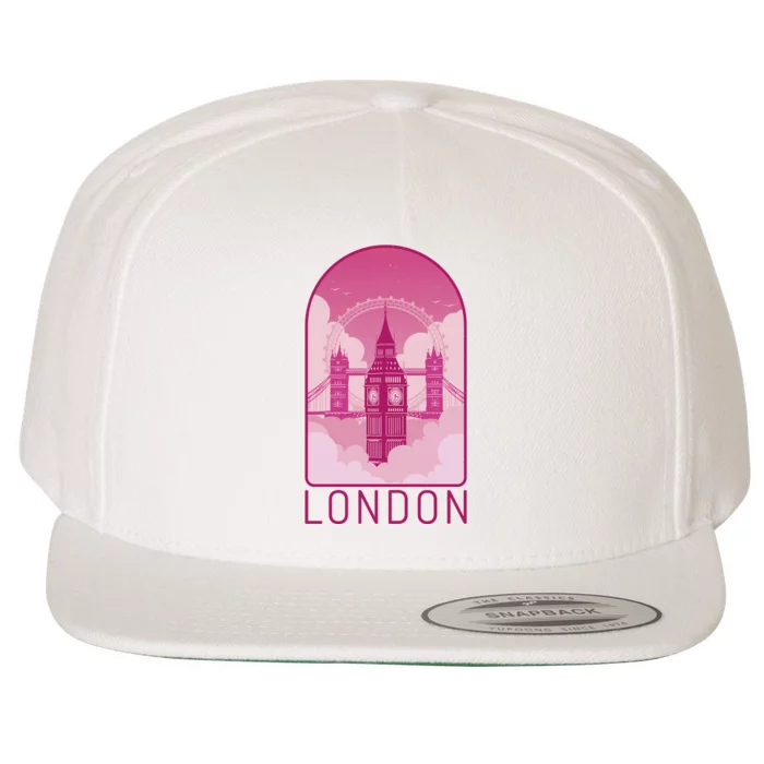 London Landmark Wool Snapback Cap