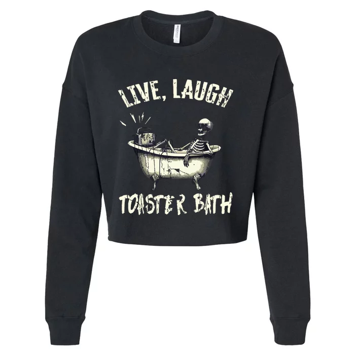 Live Laugh Cropped Pullover Crew