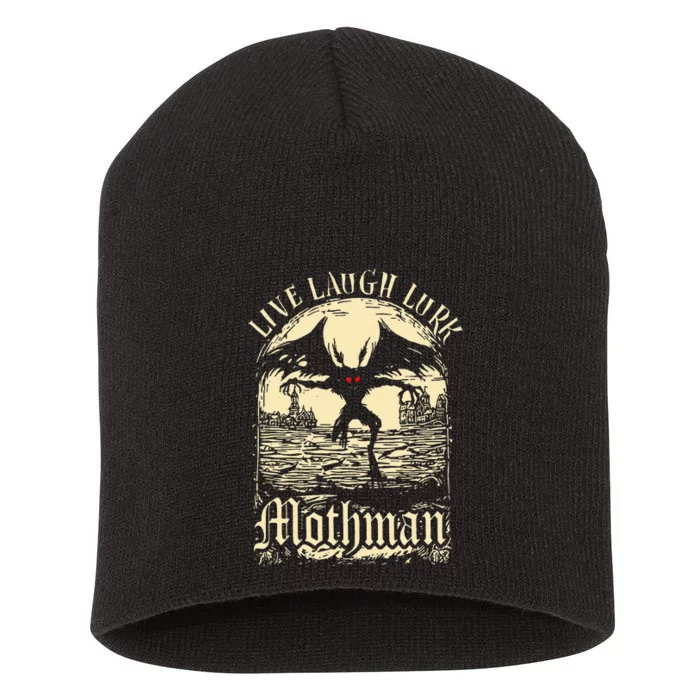 Live. Laugh. Lurk Mothman Short Acrylic Beanie