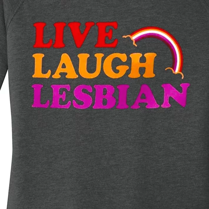 Live Laugh Lesbian Women's Perfect Tri Tunic Long Sleeve Shirt