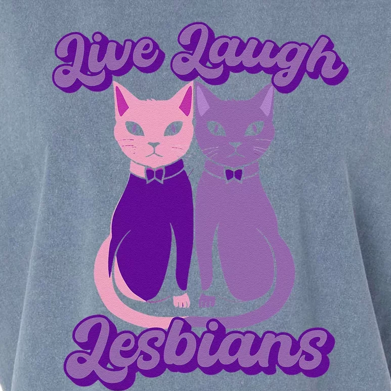 Live Laugh Lesbians Cat Couple Love Is Love LGBT Parade Garment-Dyed Women's Muscle Tee