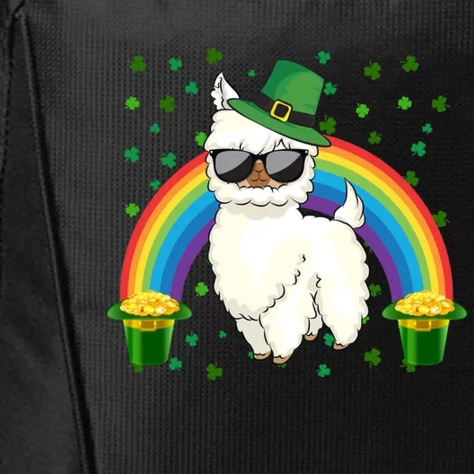 Llamas Lover Leprechaun Llama Rainbow St Patrick's Day Gift City Backpack