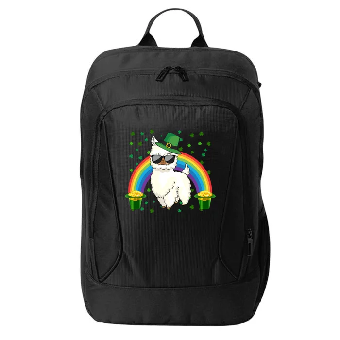 Llamas Lover Leprechaun Llama Rainbow St Patrick's Day Gift City Backpack