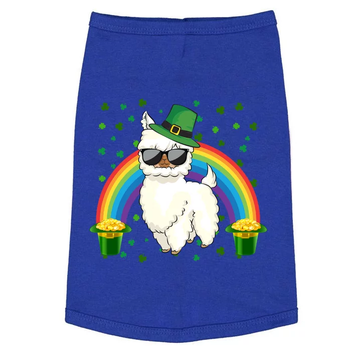 Llamas Lover Leprechaun Llama Rainbow St Patrick's Day Gift Doggie Tank