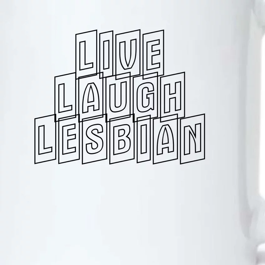 Live Laugh Lesbian Pride Black Color Changing Mug